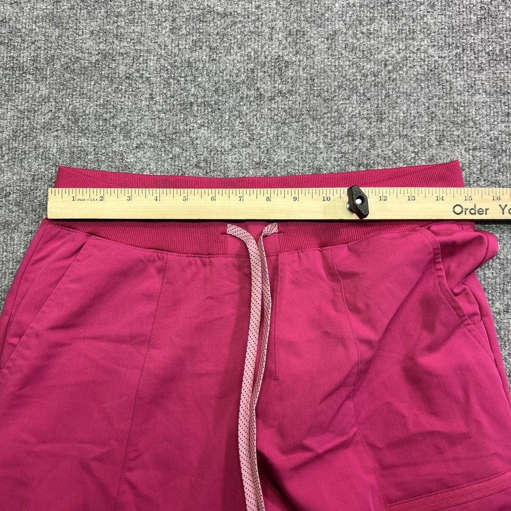 Fabletics Jogger Pants Womens M Pink Woven Elastic Waist Pockets Stretch Lounge - Picture 10 of 14